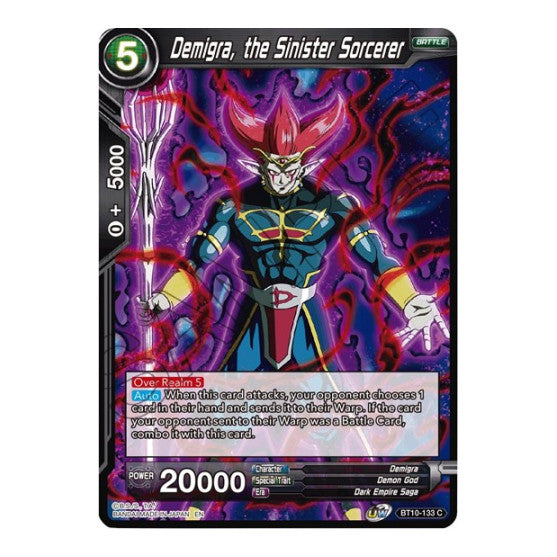 Demigra, the Sinister Sorcerer (DBS-B10) #BT10-133 Common (Foil Near Mint) Rise of the Unison Warrior Dragon Ball Super: Masters: 2020
