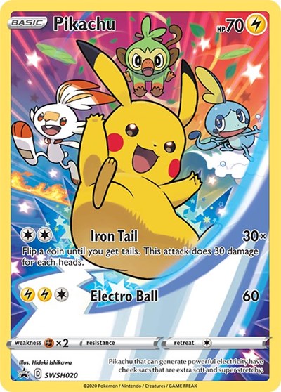 Pikachu SWSH020 (SWSD) #SWSH020 Promo SWSH: Sword & Shield Promo Cards Pokemon: 2019