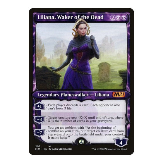 Liliana, Waker of the Dead (Showcase) (M21) #297 Mythic Rare (Lightly Played) Core Set 2021 Magic: The Gathering: 2020