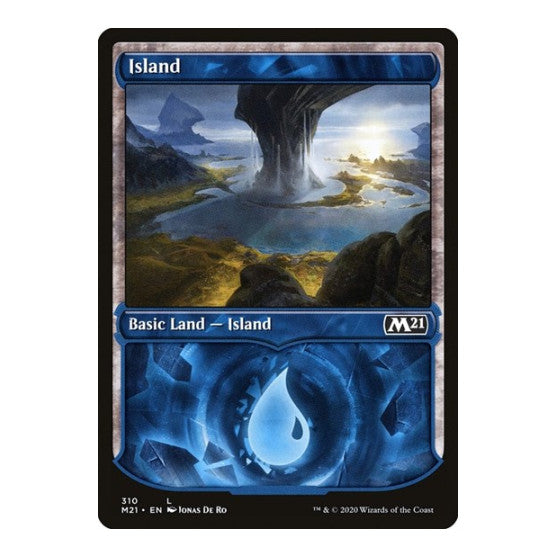Island Showcase (M21) #310 Land (Foil Lightly Played) Core Set 2021 Magic: The Gathering: 2020