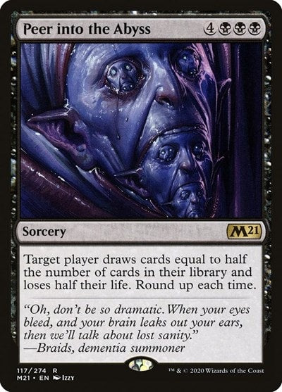 Peer into the Abyss (M21) #117 Rare (Near Mint) Core Set 2021 Magic: The Gathering: 2020