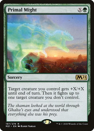 Primal Might (M21) #197 Rare (Lightly Played) Core Set 2021 Magic: The Gathering: 2020