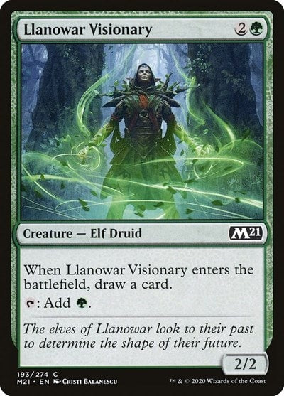 Llanowar Visionary (M21) #193 Common (Lightly Played) Core Set 2021 Magic: The Gathering: 2020