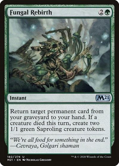 2020 Magic: Core Set 2021 (M21) - Fungal Rebirth (#182, Uncommon)