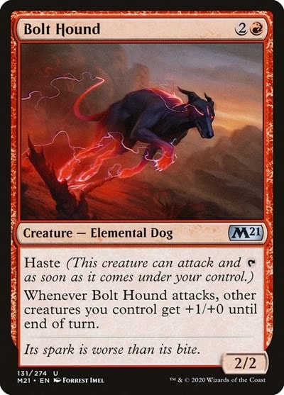 Bolt Hound (M21) #131 Uncommon (Lightly Played) Core Set 2021 Magic: The Gathering: 2020