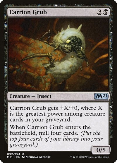 Carrion Grub (M21) #92 Uncommon (Lightly Played) Core Set 2021 Magic: 2020