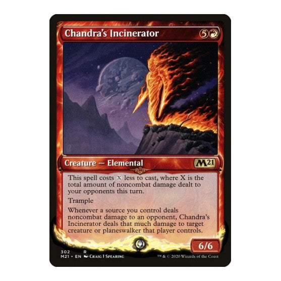 Chandras Incinerator Showcase (M21) #302 Rare (Foil Lightly Played) Core Set 2021 Magic: The Gathering: 2020