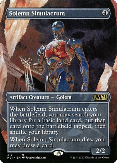 Solemn Simulacrum Alternate Art (M21) #319 Rare (Foil Near Mint) Core Set 2021 Magic: The Gathering: 2020