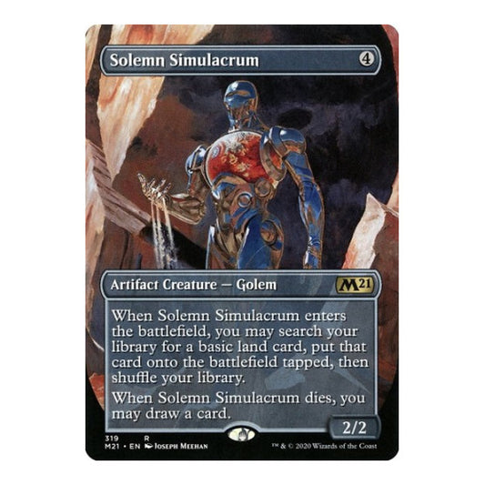 Solemn Simulacrum (Alternate Art) (M21) #319 Rare (Foil Near Mint) Core Set 2021 Magic: The Gathering: 2020