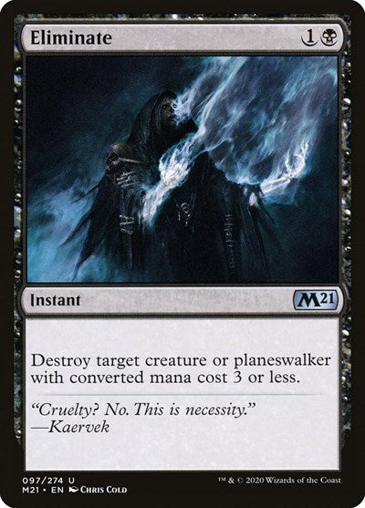 Eliminate (M21) #97 Uncommon (Lightly Played) Core Set 2021 Magic: The Gathering: 2020