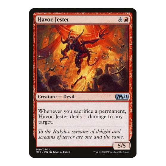 Havoc Jester (M21) #149 Uncommon (Lightly Played) Core Set 2021 Magic: The Gathering: 2020