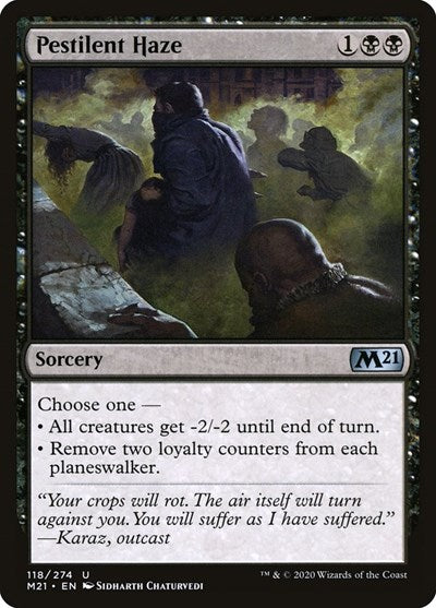 Pestilent Haze (M21) #118 Uncommon (Lightly Played) Core Set 2021 Magic: 2020