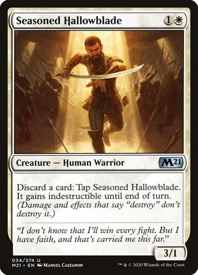 Seasoned Hallowblade (M21) #34 Uncommon (Lightly Played) Core Set 2021 Magic: 2020
