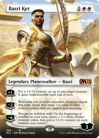 Basri Ket Borderless (M21) #280 Mythic Rare (Lightly Played) Core Set 2021 Magic: The Gathering: 2020