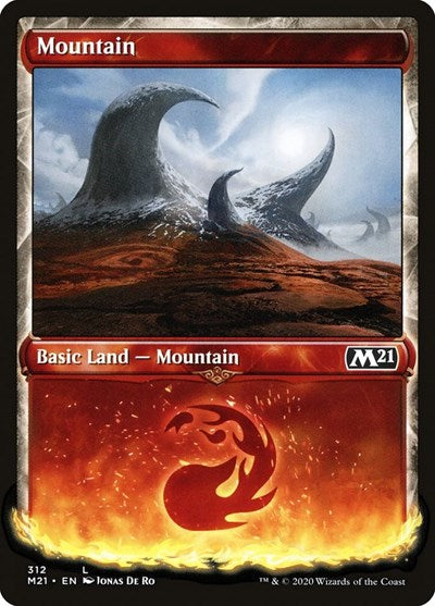 Mountain Showcase (M21) #312 Land (Lightly Played) Core Set 2021 Magic: The Gathering: 2020