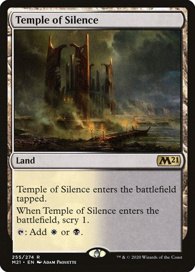 Temple of Silence (M21) #255 Rare (Foil Near Mint) Core Set 2021 Magic: The Gathering: 2020