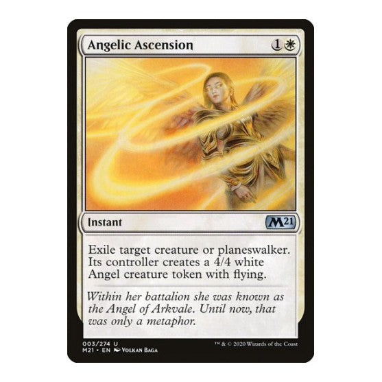 Angelic Ascension (M21) #3 Uncommon (Foil Lightly Played) Core Set 2021 Magic: The Gathering: 2020