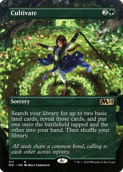 Cultivate Alternate Art (M21) #317 Rare (Lightly Played) Core Set 2021 Magic: The Gathering: 2020