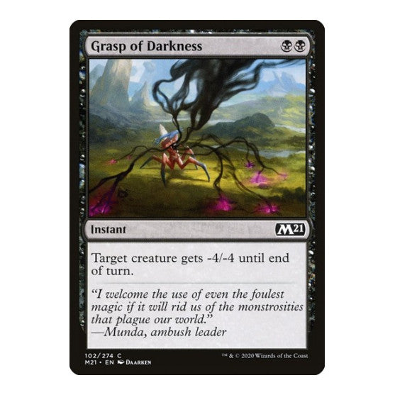 Grasp of Darkness (M21) #102 Common Core Set 2021 Magic: The Gathering: 2020