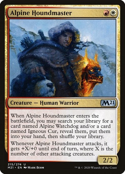 Alpine Houndmaster (M21) #215 Uncommon (Lightly Played) Core Set 2021 Magic: The Gathering: 2020