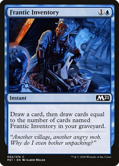 Frantic Inventory (M21) #50 Common (Lightly Played) Core Set 2021 Magic: The Gathering: 2020