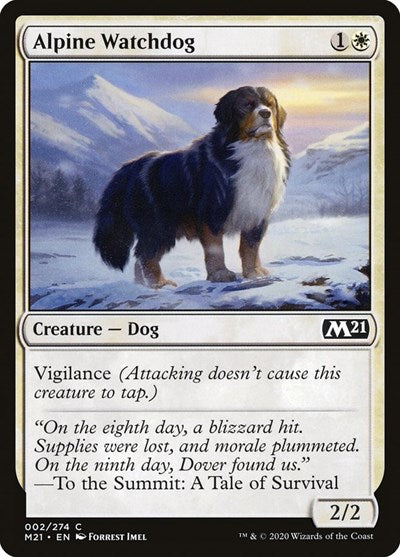 Alpine Watchdog (M21) #2 Common (Foil Lightly Played) Core Set 2021 Magic: The Gathering: 2020