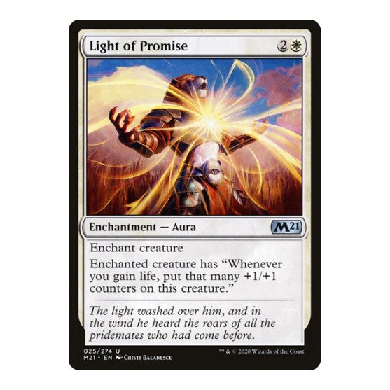 Light of Promise (M21) #25 Uncommon (Lightly Played) Core Set 2021 Magic: The Gathering: 2020