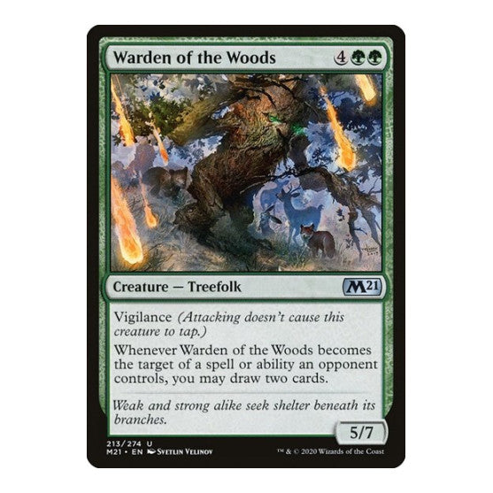 Warden of the Woods (M21) #213 Uncommon (Lightly Played) Core Set 2021 Magic: The Gathering: 2020