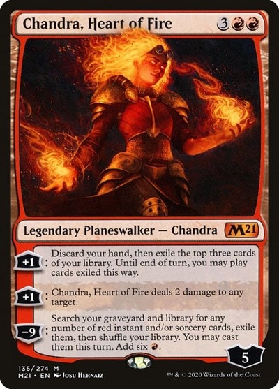 Chandra Heart of Fire (M21) #135 Mythic Rare (Lightly Played) Core Set 2021 Magic: The Gathering: 2020