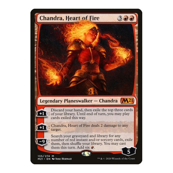 Chandra, Heart of Fire (M21) #135 Mythic Rare (Lightly Played) Core Set 2021 Magic: The Gathering: 2020