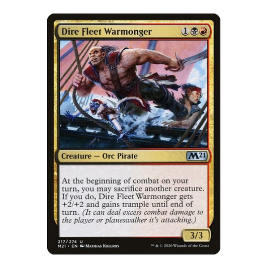 Dire Fleet Warmonger (M21) #217 Uncommon Core Set 2021 Magic: The Gathering: 2020