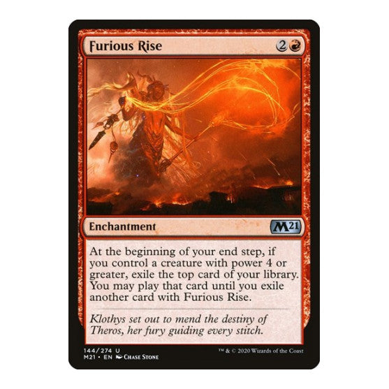 Furious Rise (M21) #144 Uncommon (Lightly Played) Core Set 2021 Magic: The Gathering: 2020