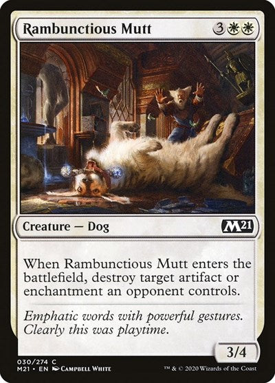 Rambunctious Mutt (M21) #30 Common (Lightly Played) Core Set 2021 Magic: The Gathering: 2020