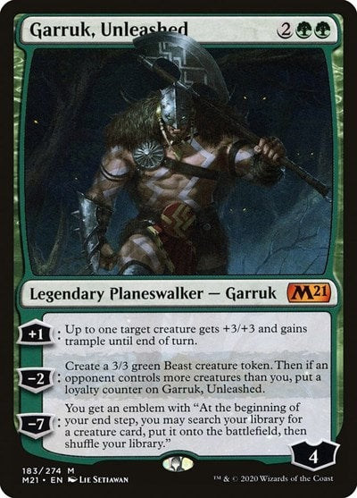 Garruk Unleashed (M21) #183 Mythic Rare (Lightly Played) Core Set 2021 Magic: The Gathering: 2020