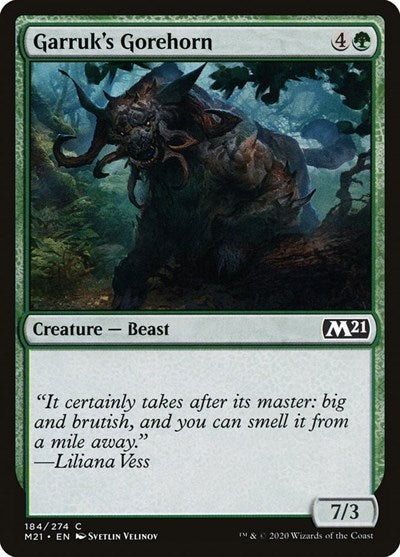 Garruks Gorehorn (M21) #184 Common (Foil Lightly Played) Core Set 2021 Magic: The Gathering: 2020