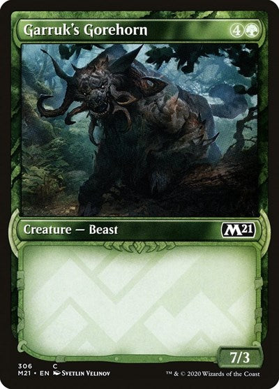 Garruks Gorehorn Showcase (M21) #306 Common (Foil Lightly Played) Core Set 2021 Magic: The Gathering: 2020