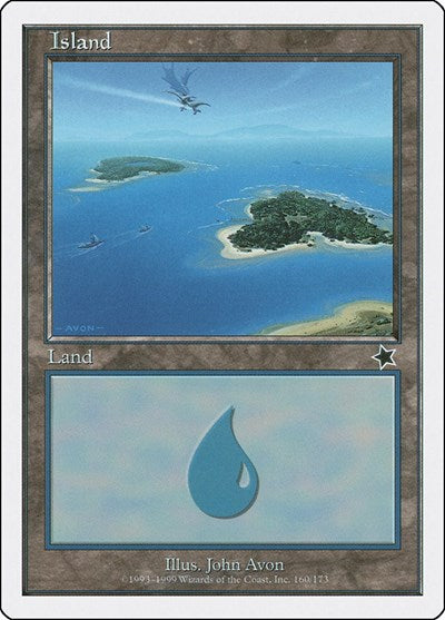 Island 160 (S99) #160 Land (Lightly Played) Starter 1999 Magic: The Gathering: 1999