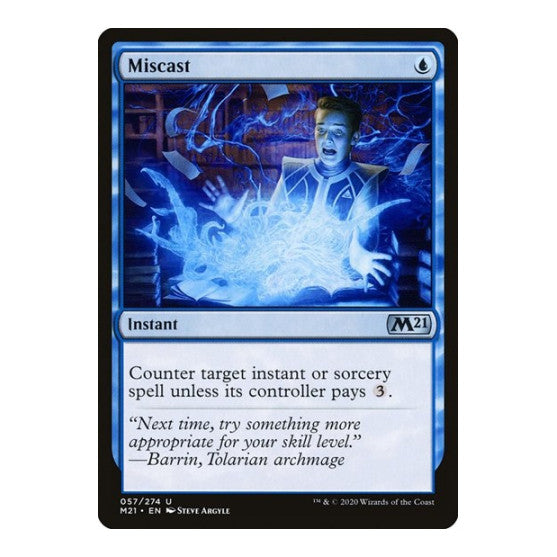 Miscast (M21) #57 Uncommon (Lightly Played) Core Set 2021 Magic: The Gathering: 2020