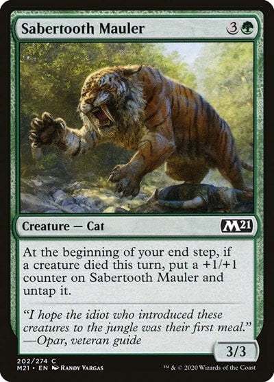 Sabertooth Mauler (M21) #202 Common (Lightly Played) Core Set 2021 Magic: The Gathering: 2020