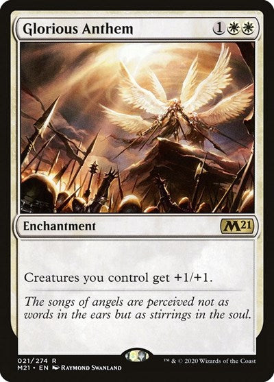 Glorious Anthem (M21) #21 Rare (Near Mint) Core Set 2021 Magic: The Gathering: 2020