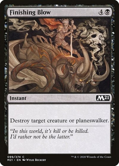 Finishing Blow (M21) #99 Common (Moderately Played) Core Set 2021 Magic: The Gathering: 2020