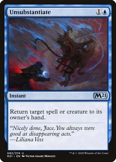 Unsubstantiate (M21) #82 Uncommon (Lightly Played) Core Set 2021 Magic: The Gathering: 2020