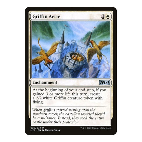 Griffin Aerie (M21) #22 Uncommon (Lightly Played) Core Set 2021 Magic: The Gathering: 2020