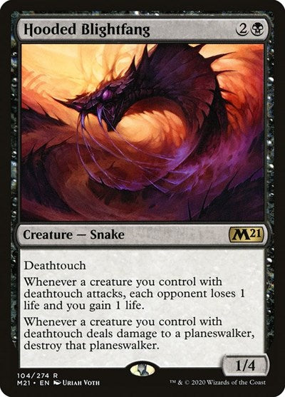 Hooded Blightfang (M21) #104 Rare (Near Mint) Core Set 2021 Magic: The Gathering: 2020