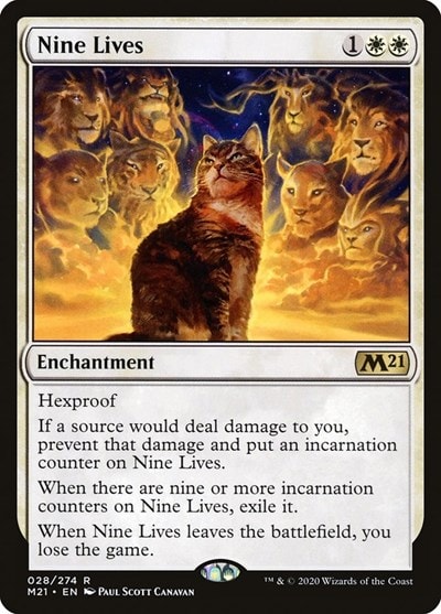Nine Lives (M21) #28 Rare (Lightly Played) Core Set 2021 Magic: The Gathering: 2020