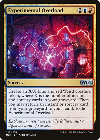 Experimental Overload (M21) #218 Uncommon (Lightly Played) Core Set 2021 Magic: The Gathering: 2020