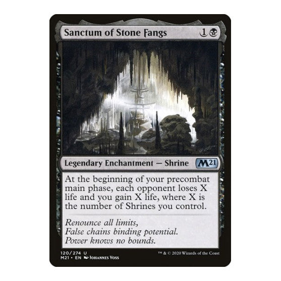 Sanctum of Stone Fangs (M21) #120 Uncommon (Lightly Played) Core Set 2021 Magic: The Gathering: 2020