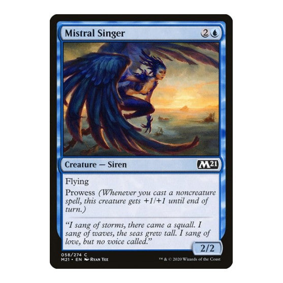 Mistral Singer (M21) #58 Common (Lightly Played) Core Set 2021 Magic: The Gathering: 2020