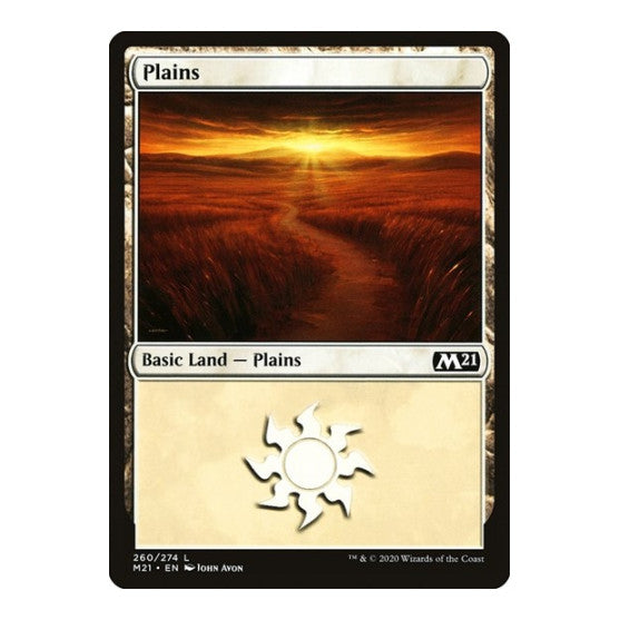 Plains 260 (M21) #260 Land (Foil Lightly Played) Core Set 2021 Magic: The Gathering: 2020