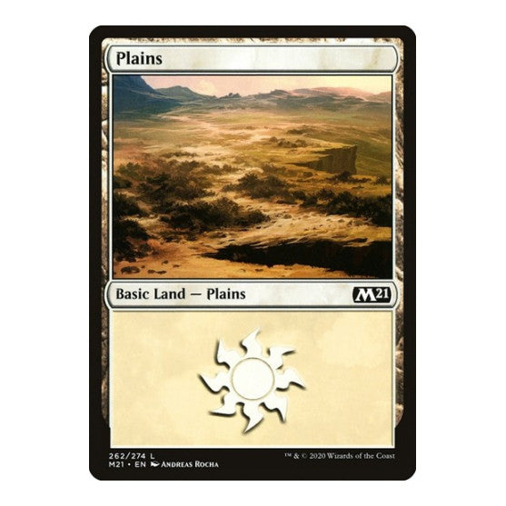 Plains 262 (M21) #262 Land (Foil Lightly Played) Core Set 2021 Magic: The Gathering: 2020